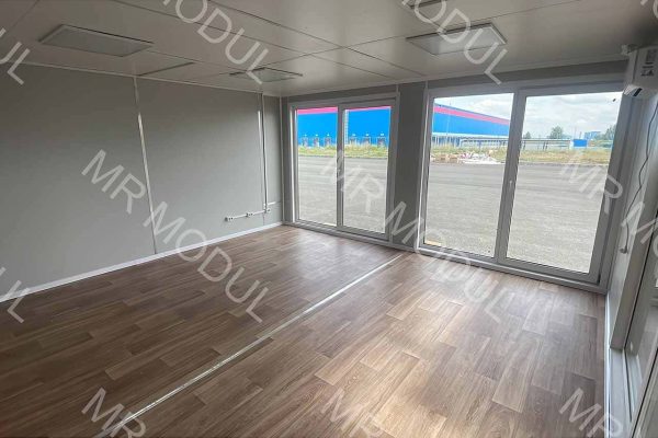 Модульное здание 400 м2 фото в интерьере вид 5