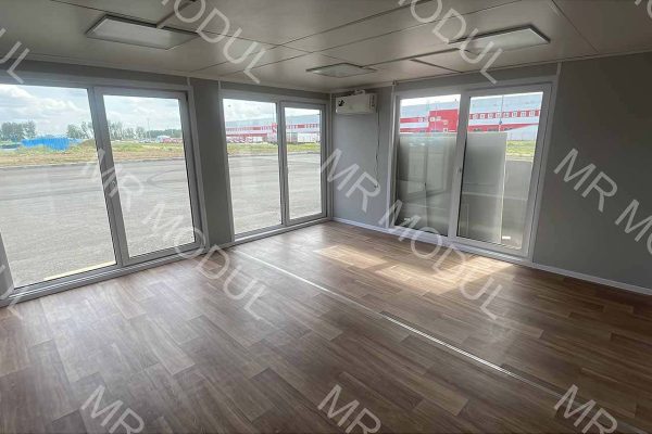Модульное здание 400 м2 фото в интерьере вид 7